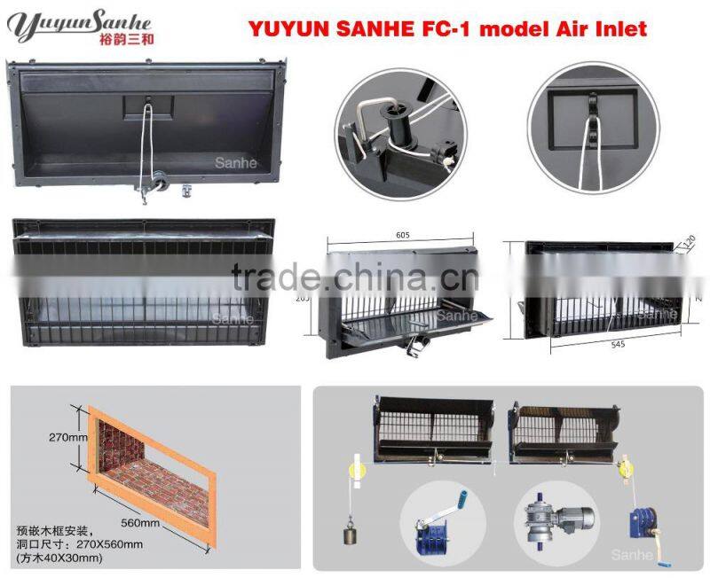 YUYUN SANHE poultry ventilation equipment FC-2 air inlet / air vent / air cooling window