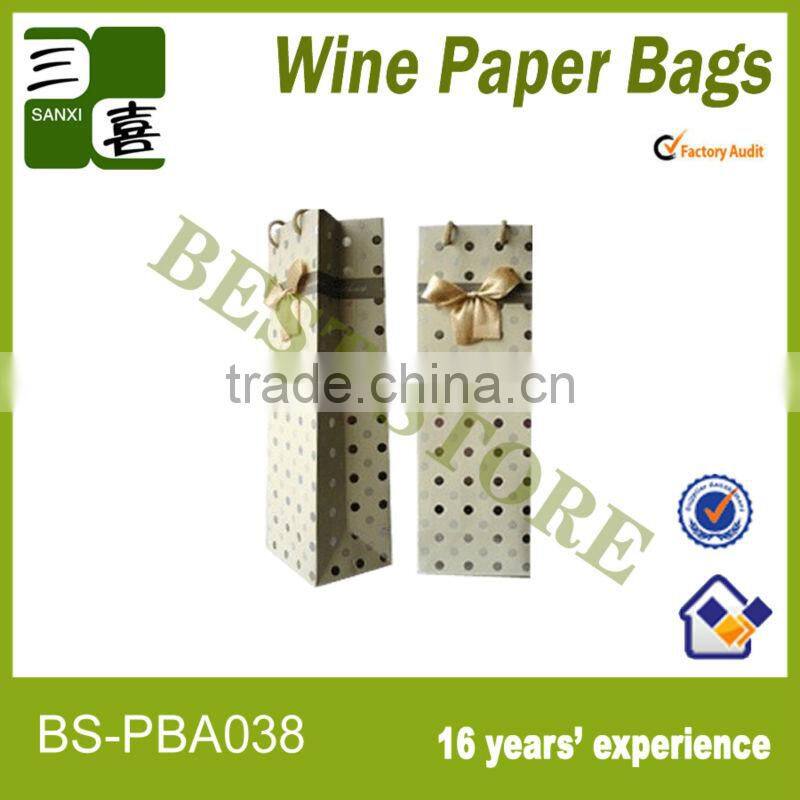 Durable and burly brown kraft red wine bag