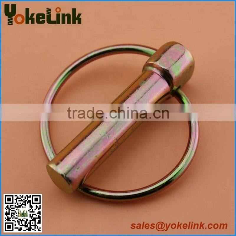 Tractor linkage parts zinc yellow lynch pin