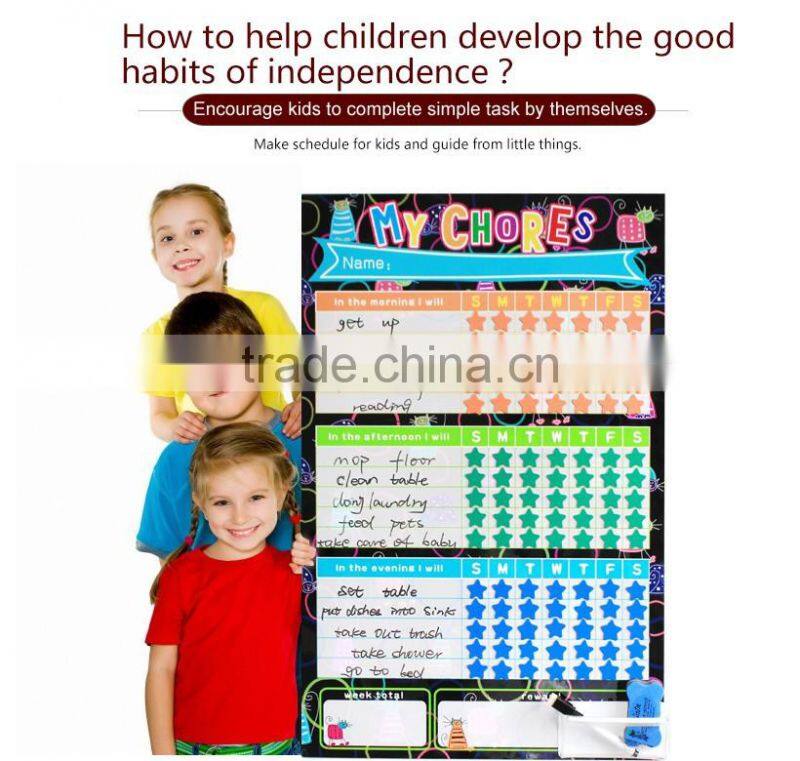 Magnetic Dry Erase Wall Sticker Printed Whiteboard Weekly Calendar 60 x 40 cm