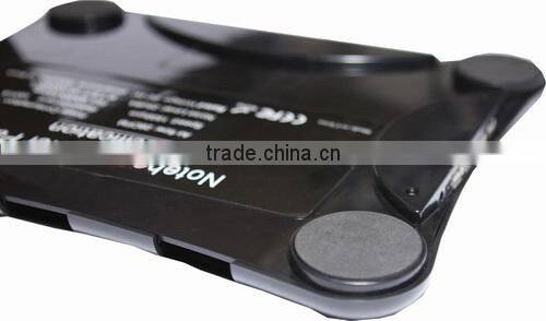 Notebook aluminum 3 fan with USB 2.0 4 port hub silver