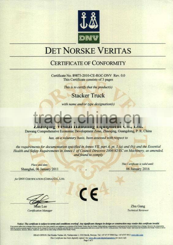 VH-EWS-100/20 Power forklift full electric stacker