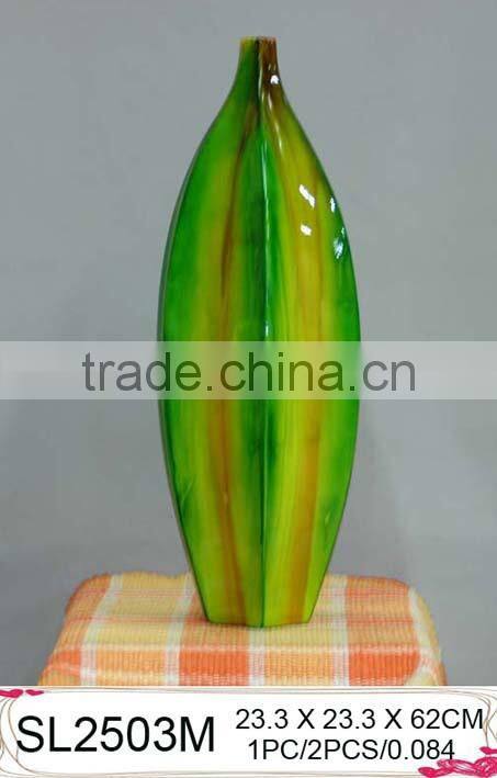 Long vases made of fiberglass