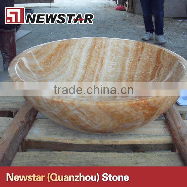 yellow natural onyx vessle factory