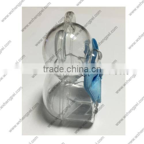 Cleverish portable cute bear plastic storage jewelry wedding box kit