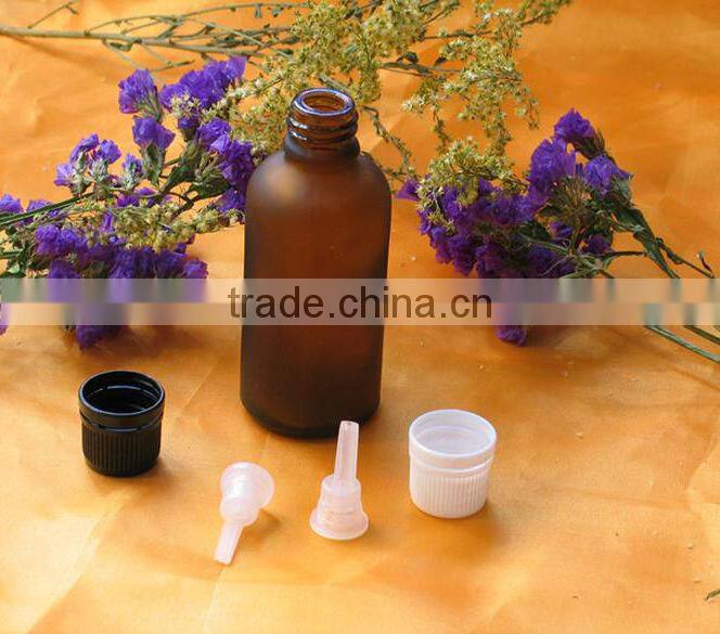 amber colour volatile oil bottle with lid