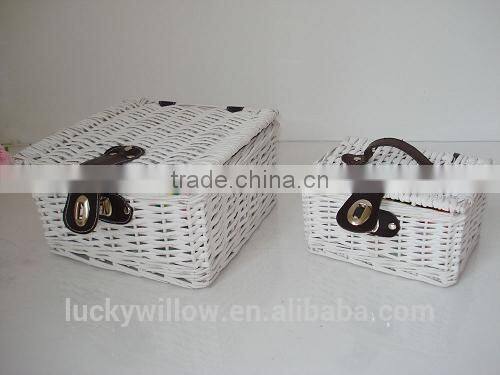 portable handmade natural rattan cosmetic storage basket/makeup storage