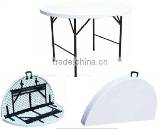 4Ft round folding in half plstic tables plastic round table