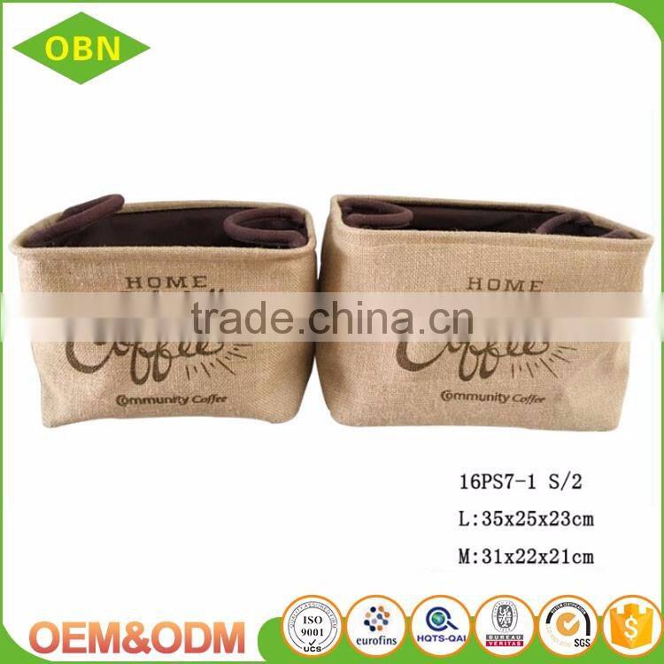 Wholesale China cheap household sets 2 decorative corner woven jute toy storage basket