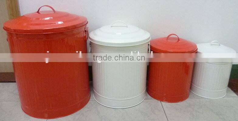 Galvanized Metal Trash Can/Trash Bin/Garbage BIn