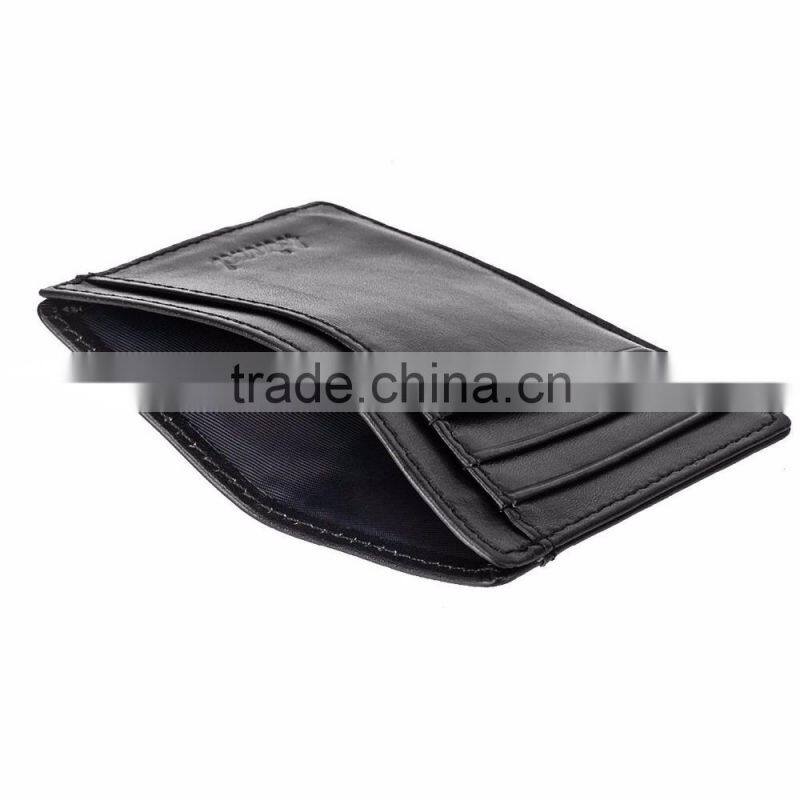 RFID genuine Leather ID business credit card holder Italian Vegetable Tanned leather durable ultra Multiple Slim