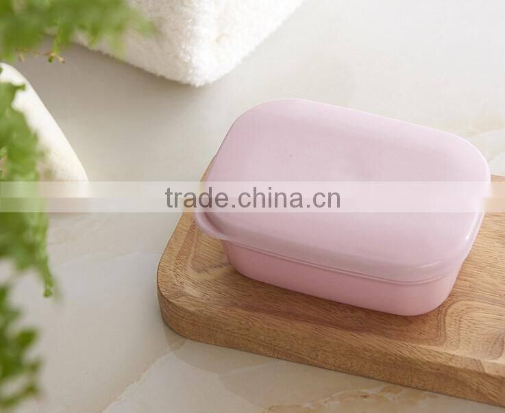 Rectangular soap box with draining tray/plastic soap tray /plastic soap box