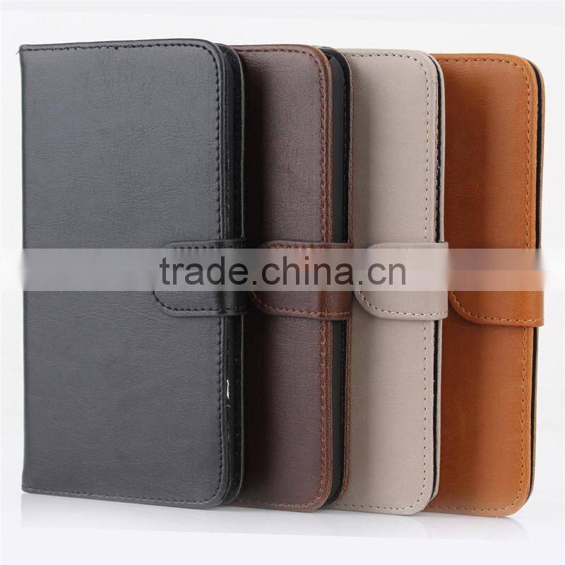 High quality crazy-horse PU card bumper/pocket cell phone case for HTC