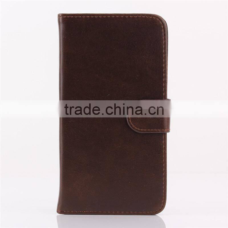 High quality crazy-horse PU card bumper/pocket cell phone case for HTC