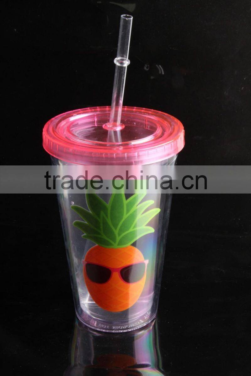 Clear Dome Lid Tumbler Double Wall
