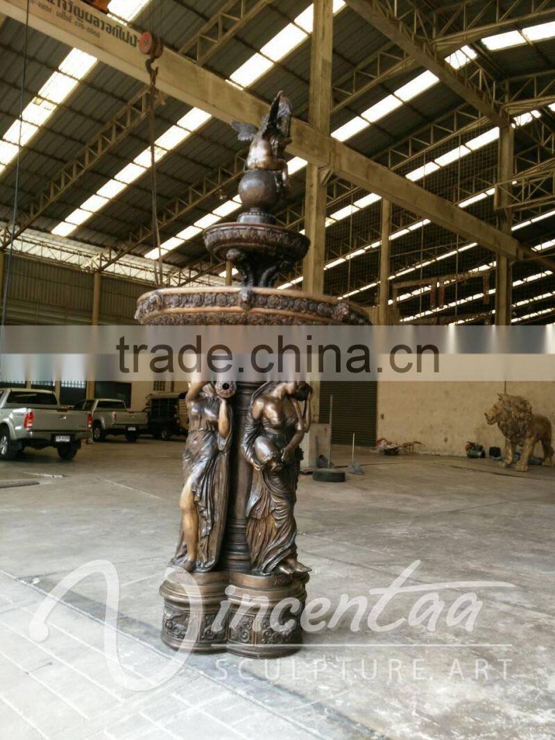 Bronze Water Fountain, Bronze Yard Water Fountain