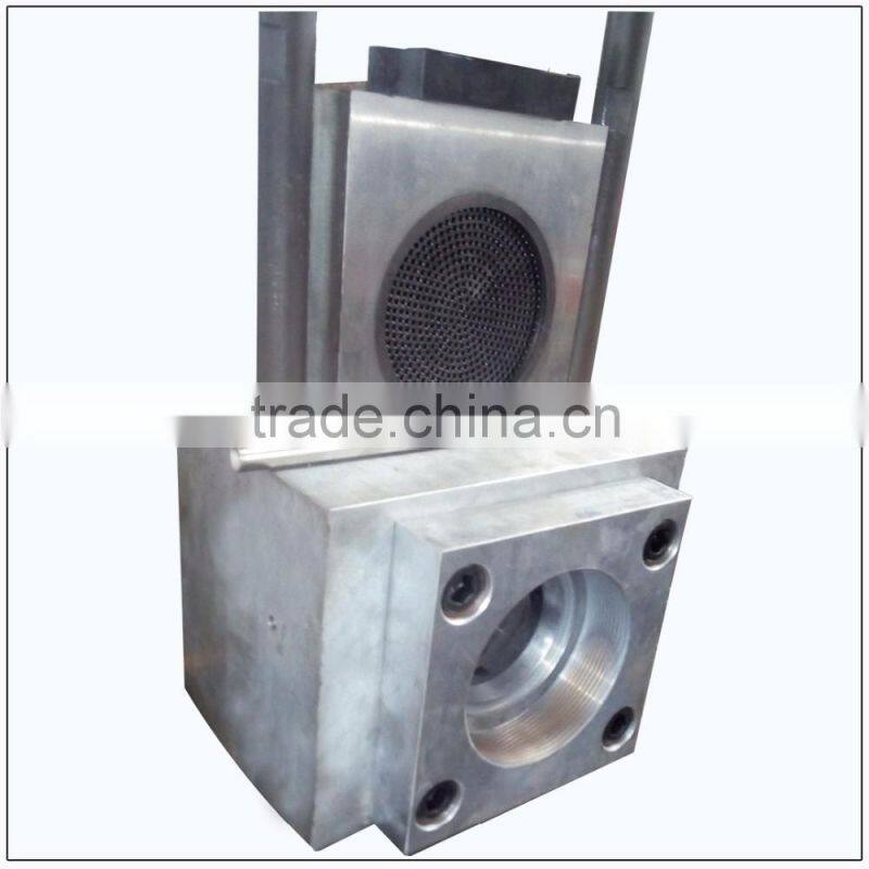 Single plate double working positions hydraulic screen changer