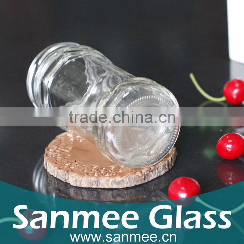 Supplies Anhui Glassware Factory 260ml Transparent Glass Pot,Glass Jam Jars