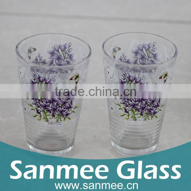 Pink Flower Design Heat Transfer Printed 2L Glass Jug Set