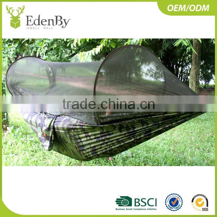 Portable Outdoor Traveling Camping Nylon Hanging Hammock with Mosquito Net