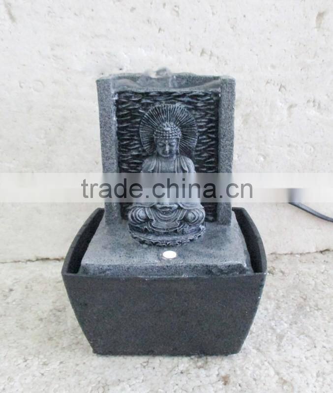 Buddha Resin table water fountain with light decoration