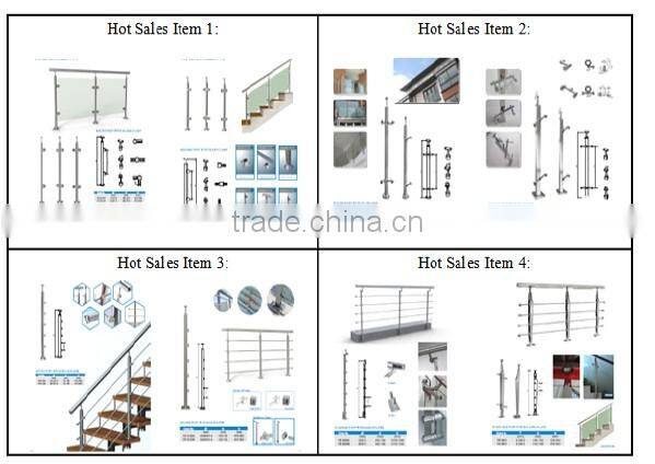 304 Stainless Steel Channel Pipe System/Glass Fence System