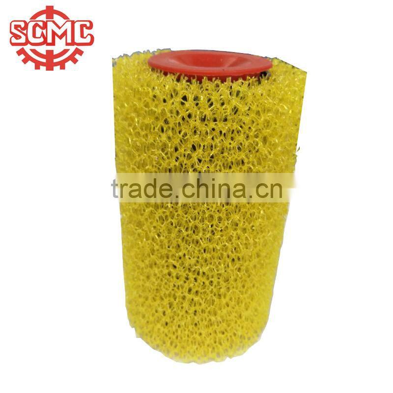4' European style yellow polyester plastic core paint roller cover