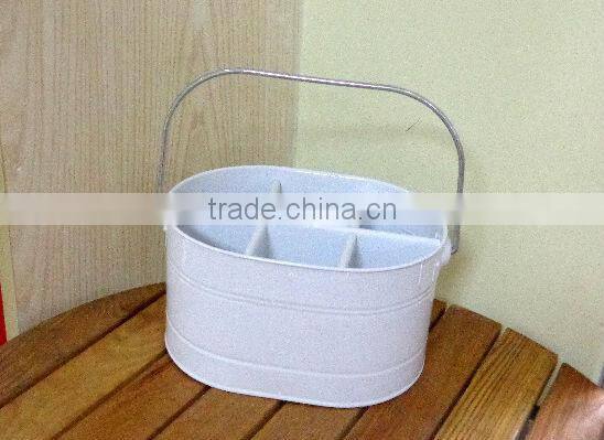 galvanized 6 pack beer ice bucket