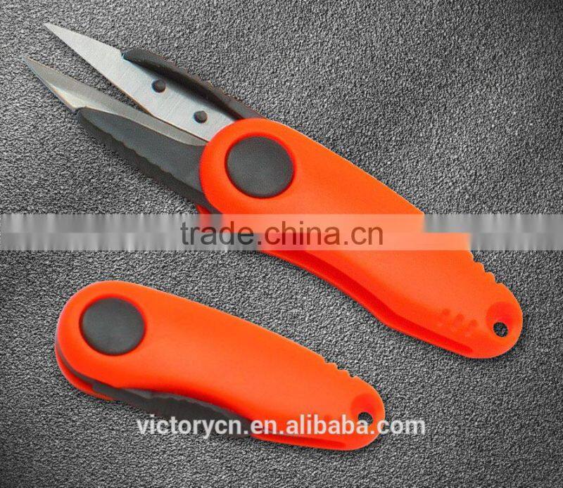 hot sale folding plastic fishing line scissors,fishing acessory A-105A