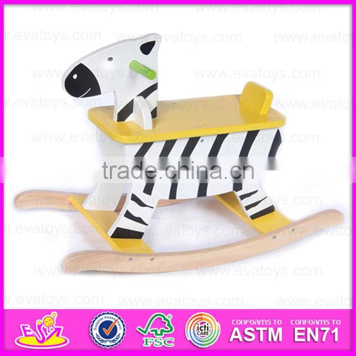 2015 Good quality wooden kids rocking horse,Funny wooden hobby rocking horse toy,Rocking horse toy funny baby plush toy W16D014