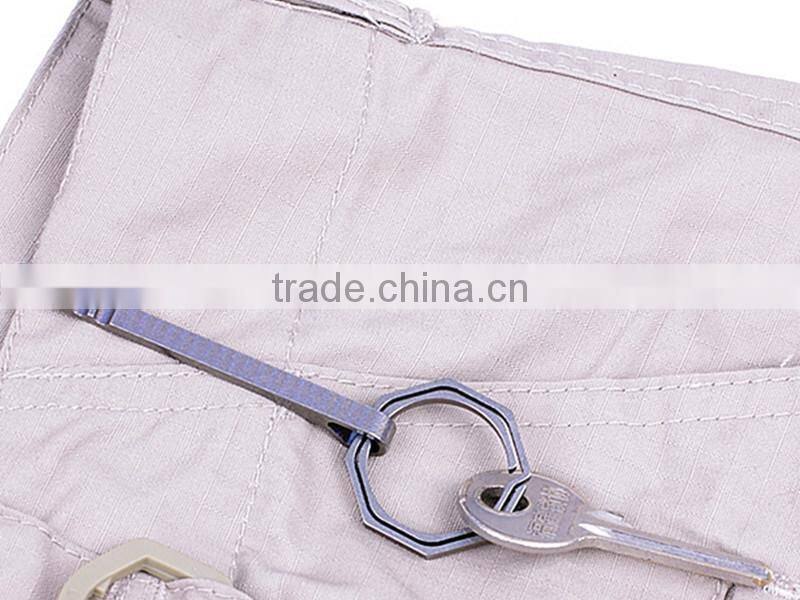 TK-7028 Portable EDC Quickdraw Rattlesnake Titanium Key Ring