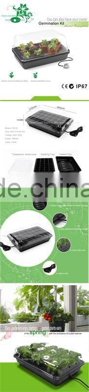 2016 new design hydroponic greenhouse plastic germination station /grow seedling Heat Mat/ propagation trays