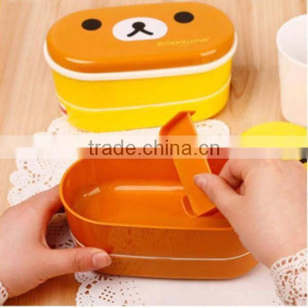 Portable Cute Bear Plastic Lunch Box,Storage Boxes Food Storage/Food Bento Box,CUSTOM hot new product for 2015