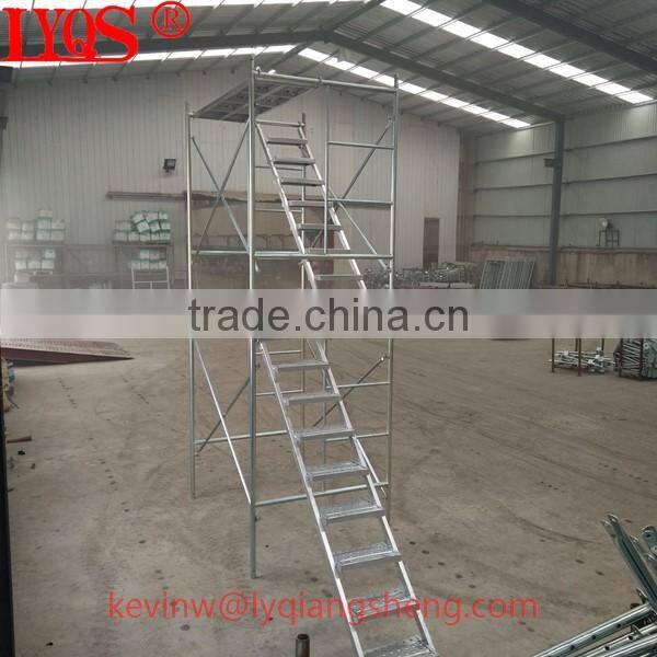 Ladder frame scaffolding platform for construction