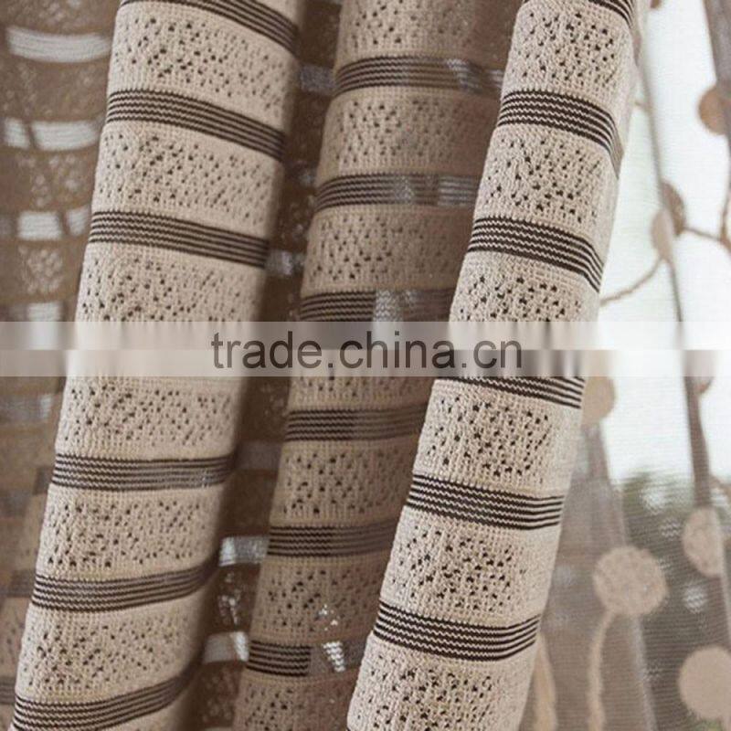 1 Pair Jacquard Flower Pattern Net Curtains for Window Elegant Curtains for Living Room the Sun-shading Curtain for Kitchen Deco
