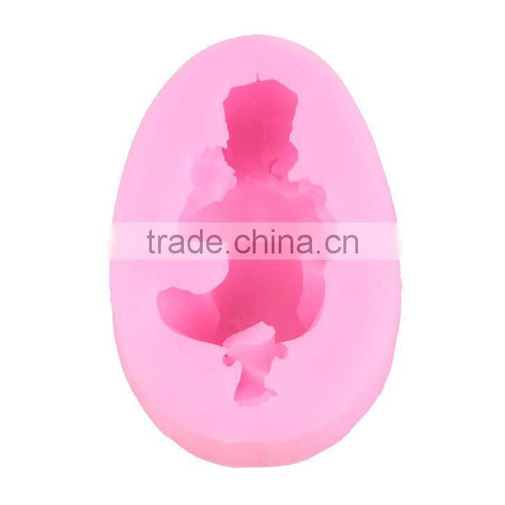 3D Soft Silicone Cake Mold Fondant Decorat Sleeping Baby Silicone Mold Shape Soap Model Custom Silicone Baby Pacifier Mold