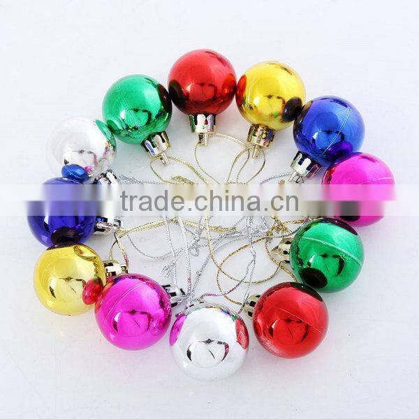 Colorful Christmas Tree Decoration Ball Plastic Christmas Ball Ornament