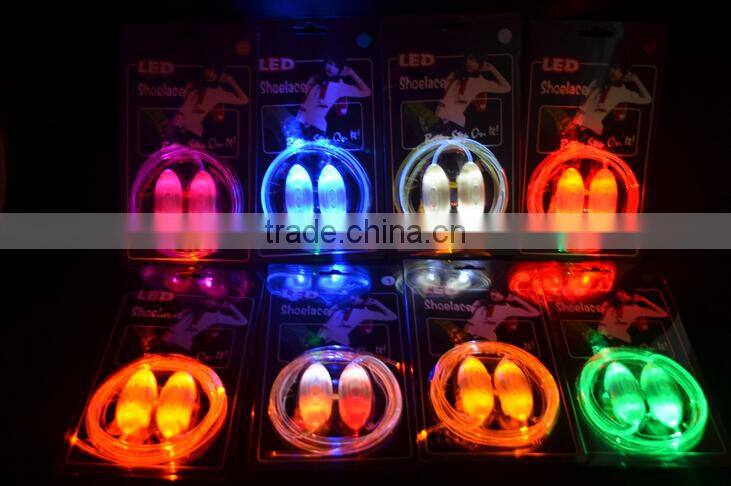 New Party Decorations Colorful flashing LED shoelaces light up LED shoelaces with battery wholesale