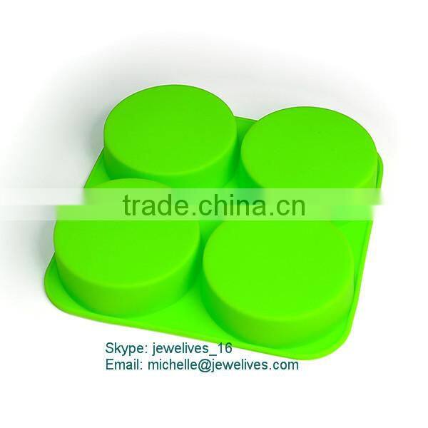 Best quality christmas items silicone 4 cup muffin pan