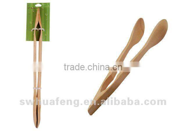 2017 Natural bamboo cooking utensils clip tong