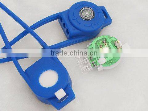 Lichao LC-7008 Colorful 2 Mode 3 LED Bulbs Silicone Strobe Light on Bike