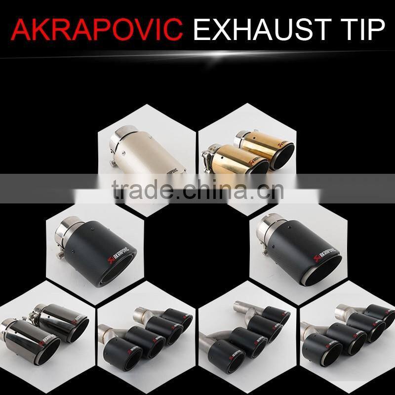 auto exhaust carbon fiber akrapovic muffler tip