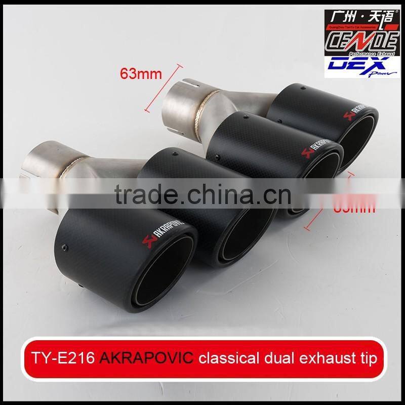 auto exhaust carbon fiber akrapovic muffler tip