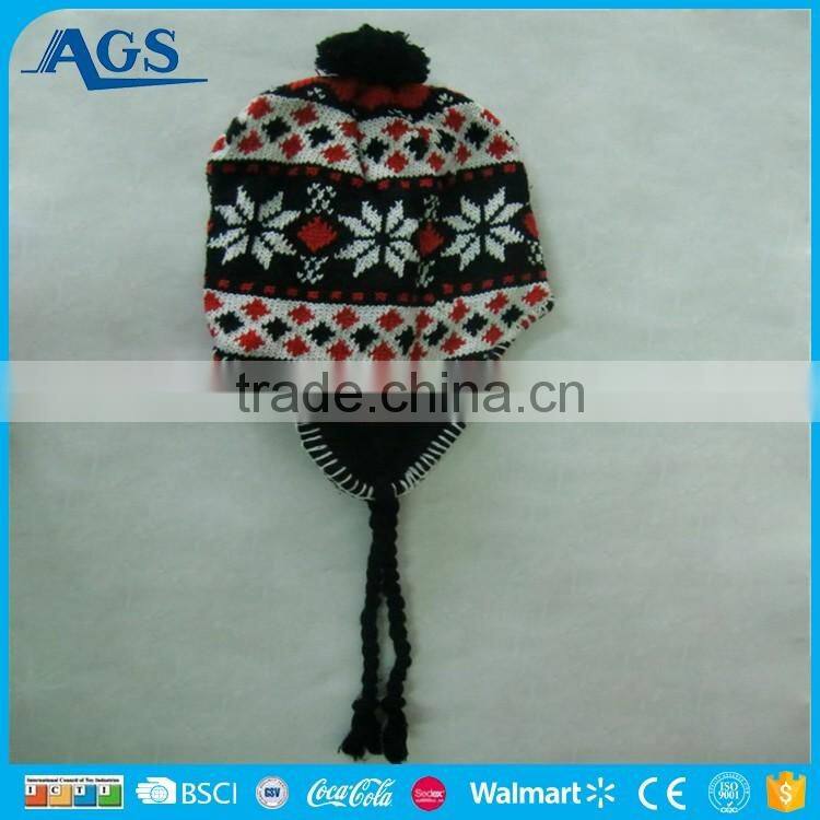 Competitive Price winter hat knitted beanies from ningbo factory