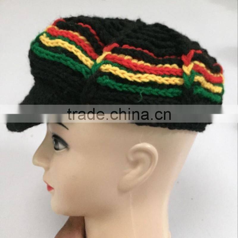 Hand Knit Custom Hat Printed Colorful Winter Knitted Hat
