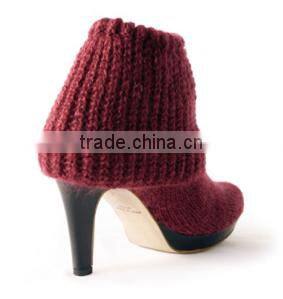 Knit Boots Silk Mohair Short Boots