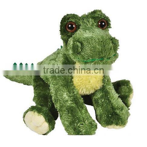 Best made custom design stuffed crocodile toy kids green sitting plush crocodile