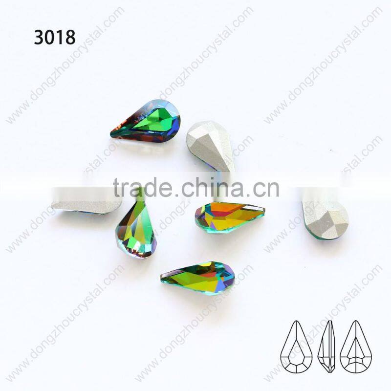 K9 crystal VM001 color drop point back glass stone jewelry stone