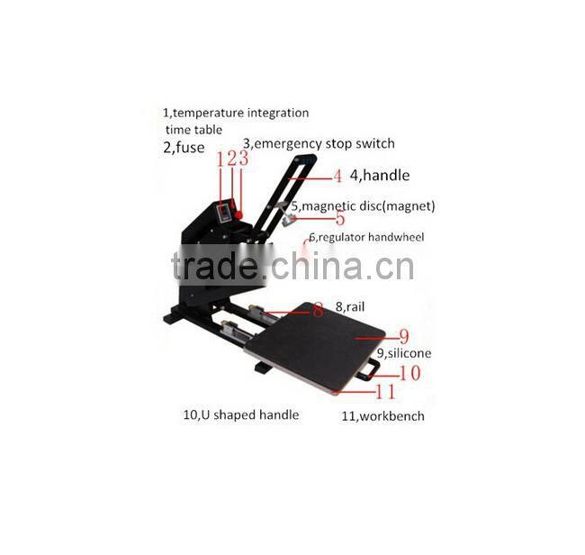 Semi-auto Magnetic High Pressure T shirt Heat Press Machine