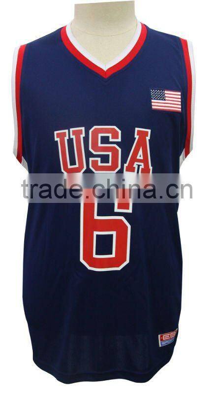 Latest style basketball jersey for 2012 year